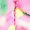Heart Print Fleece Coat, Pink - Coats - 3