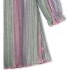 Striped Iridescent Dress, Multicolor - Dresses - 3