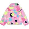 Heart Print Fleece Coat, Pink - Coats - 4