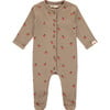 Footie Romper, Tangerine Print - Footie Pajamas - 1 - thumbnail