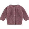 Fuzzy Cardigan, Plum - Cardigans - 1 - thumbnail