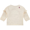 Long Sleeve Tee Shirt, Cream - T-Shirts - 2