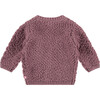 Fuzzy Cardigan, Plum - Cardigans - 2