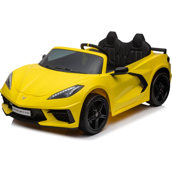 24V Chevrolet Corvette C8 2-Seater Ride on Yellow - Freddo Ride-ons ...