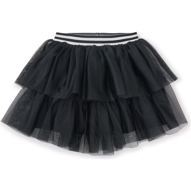 Tiered Tulle Skirt, Jet Black