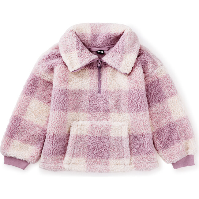 Teddy Fleece Plaid Pullover, Buffalo Plaid - Jackets - 1