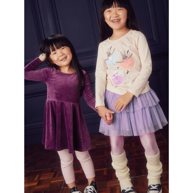 Velour Ballet Dress, Cosmic Berry - Dresses - 2