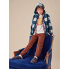 Teddy Fleece Bunny Ears Hoodie, Buffalo Plaid - Jackets - 4