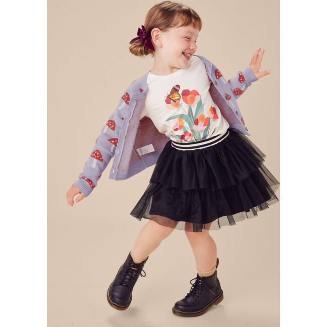 Tiered Tulle Skirt, Jet Black - Skirts - 5