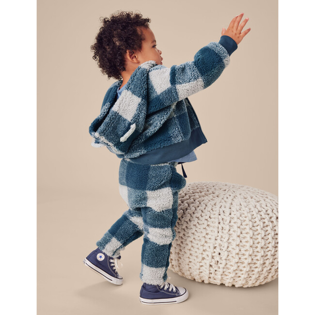 Teddy Fleece Bear Ears Jacket, Buffalo Plaid - Sweatshirts - 4