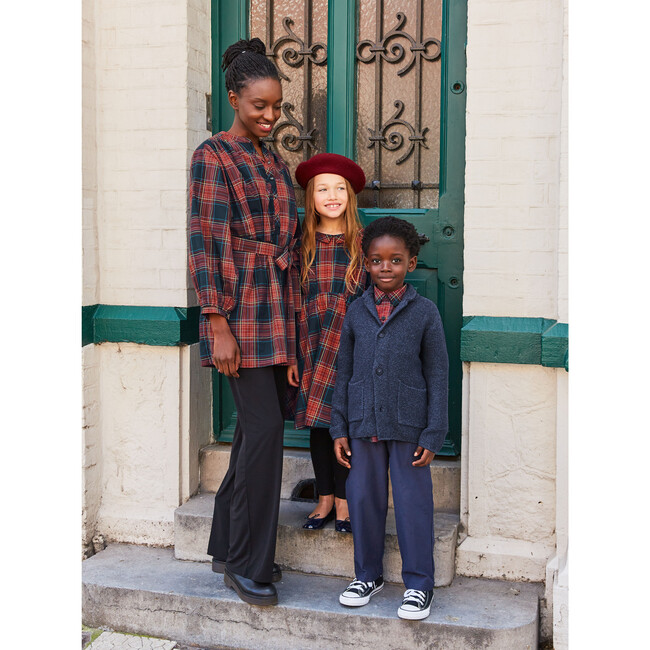Women's Tunic Dress, Matsuri Plaid In Red - Dresses - 4