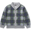 Shawl Collar Plaid Cardigan, Edo Plaid - Shirts - 1 - thumbnail