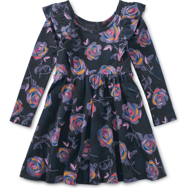 Ruffle Shoulder Ballet Dress, Hanetsuki Camellia - Dresses - 2