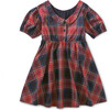 Puff Sleeve Collar Dress, Matsuri Plaid In Red - Dresses - 2