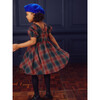 Puff Sleeve Collar Dress, Matsuri Plaid In Red - Dresses - 3