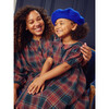 Puff Sleeve Collar Dress, Matsuri Plaid In Red - Dresses - 5