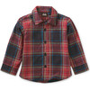 Plaid Button Up Shirt, Matsuri Plaid In Red - Shirts - 1 - thumbnail