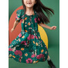 Puff Sleeve Tie Waist Dress, Forest Floral In Green - Dresses - 7