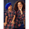 Puff Sleeve Collar Dress, Matsuri Plaid In Red - Dresses - 7
