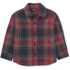 Plaid Button Up Shirt, Matsuri Plaid In Red - Shirts - 2