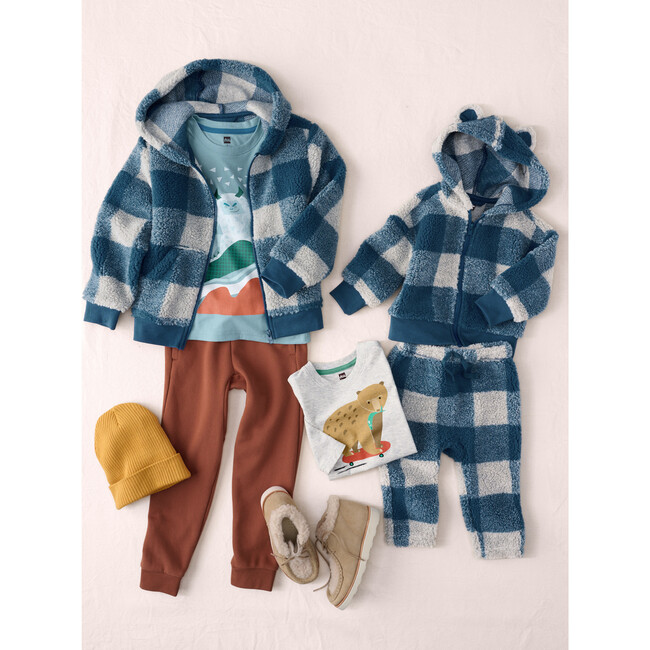 Teady Fleece Baby Pants, Buffalo Plaid - Pants - 5