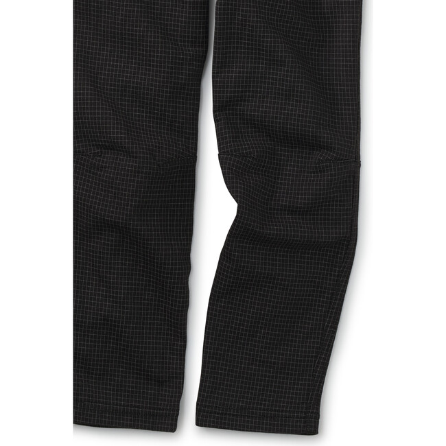Printed Trek Pants, Black Windowpane - Pants - 2