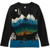 Northern Lights Graphic Tee, Jet Black - T-Shirts - 1 - thumbnail