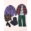 Printed Trek Pants, Black Windowpane - Pants - 4