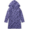 Hooded Pocket Dress, Mini Stars In Purple - Dresses - 1 - thumbnail