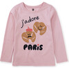 J'adore Paris Graphic Tee, Honeysuckle Rose - T-Shirts - 1 - thumbnail