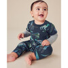 Layered Sleeve Baby Romper, Watercolor Dinosaurs - Rompers - 2
