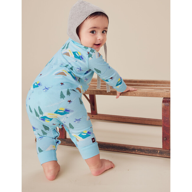 Long Sleeve Pocket Baby Romper, French Alps Scenic - Rompers - 3