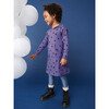 Hooded Pocket Dress, Mini Stars In Purple - Dresses - 4