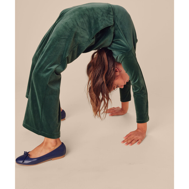 Just for Kicks Velour Jumpsuit, Pineneedle - Rompers - 6