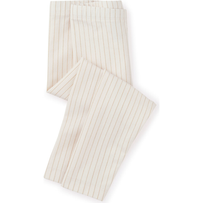 Metallic Stripe Leggings, Chalk - Leggings - 3