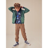 Long Sleeve Printed Pocket Tee, Watercolor Dinosaurs - T-Shirts - 3