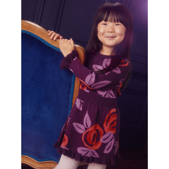 French Rose Sweater Dress, Dark French Rose - Dresses - 2