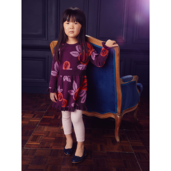 French Rose Sweater Dress, Dark French Rose - Dresses - 3