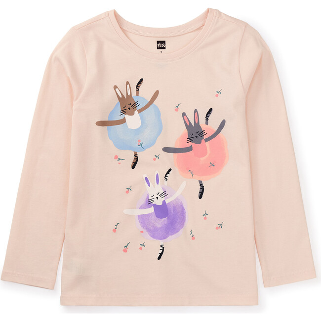 Bunny Ballet Graphic Tee, Creole Pink