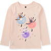 Bunny Ballet Graphic Tee, Creole Pink - T-Shirts - 1 - thumbnail