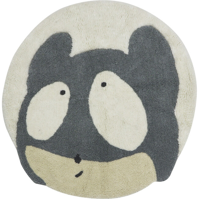 Astromouse Round Woolable Rug, Smoke Blue