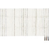 Aron Small Rectangular Woolable Rug With Tri-Color Tassels, White - Rugs - 1 - thumbnail