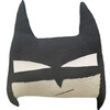 Batboy Knitted Cushion, Dark Grey & Natural - Decorative Pillows - 1 - thumbnail