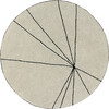 Trace Round Washable Rug, Beige & Black - Rugs - 1 - thumbnail