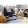 Batboy Knitted Cushion, Dark Grey & Natural - Decorative Pillows - 2