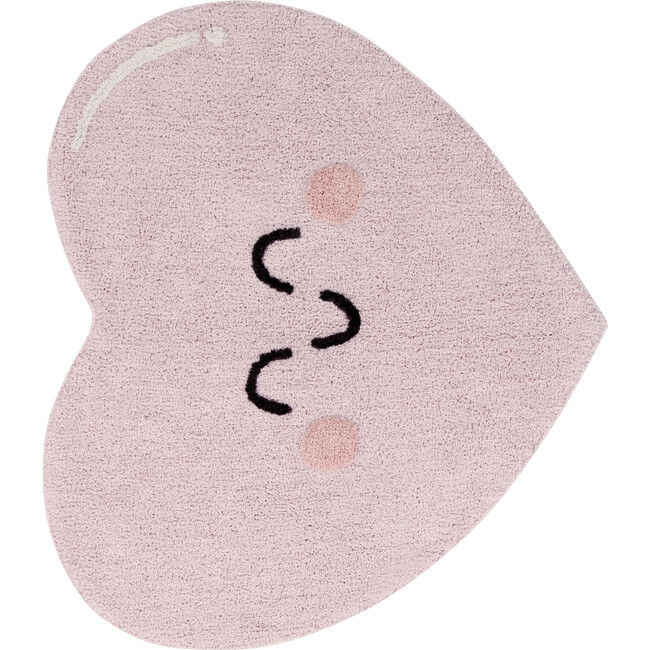 Happy Heart Tufted Rug, Pink