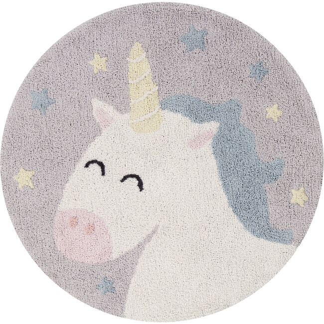 Believe In Yourself Tufted Round Rug, Ivory & Pink