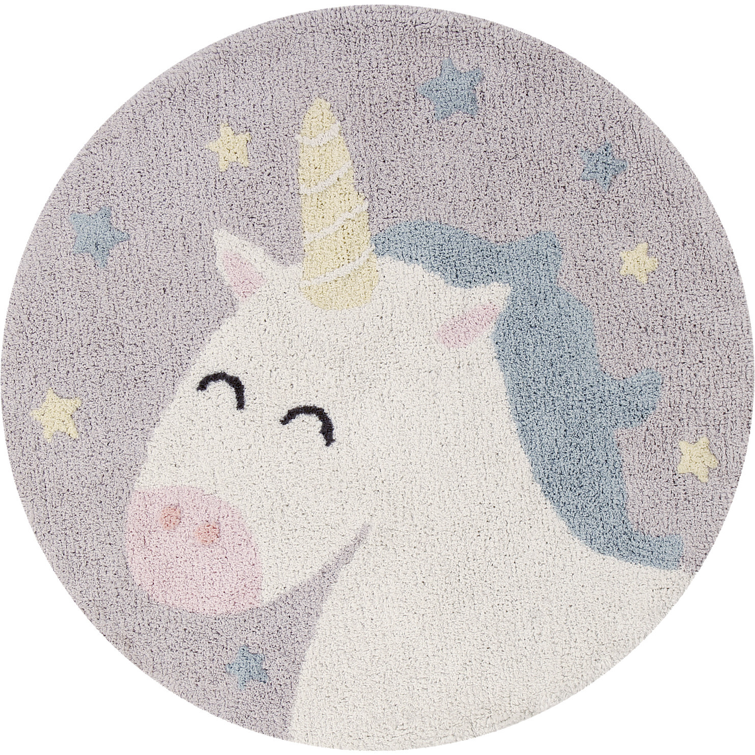 Believe In Yourself Tufted Round Rug, Ivory & Pink - Rugs - 1