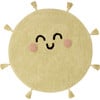 You'Re My Sunshine Tufted Round Rug With Tassels, Light Yellow - Rugs - 1 - thumbnail