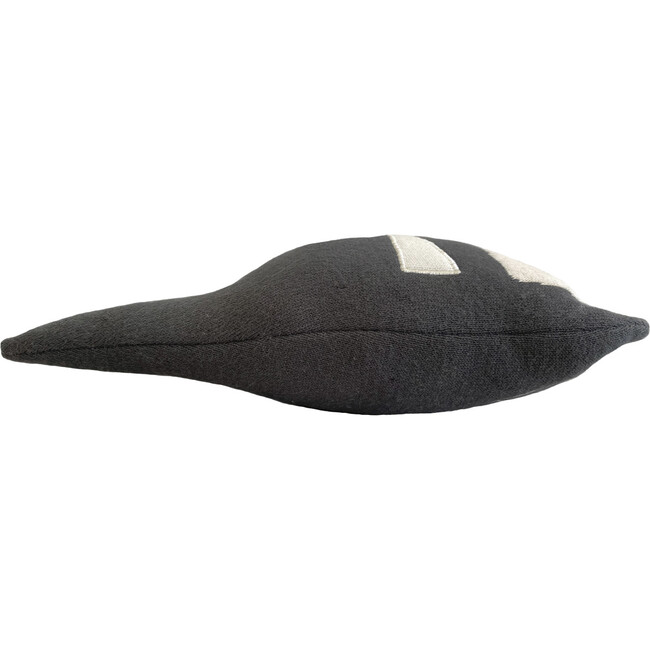 Batboy Knitted Cushion, Dark Grey & Natural - Decorative Pillows - 5